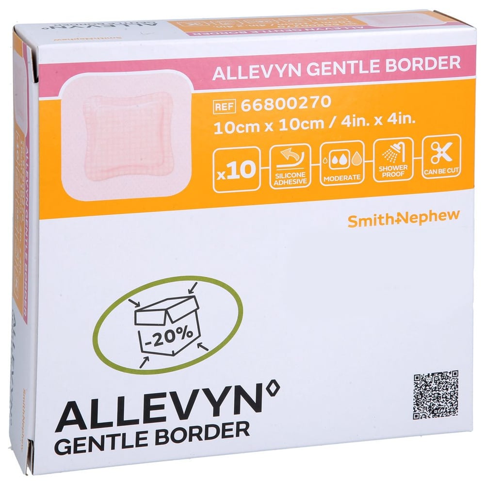 ALLEVYN Gentle Border 10x10 cm Schaumverb.