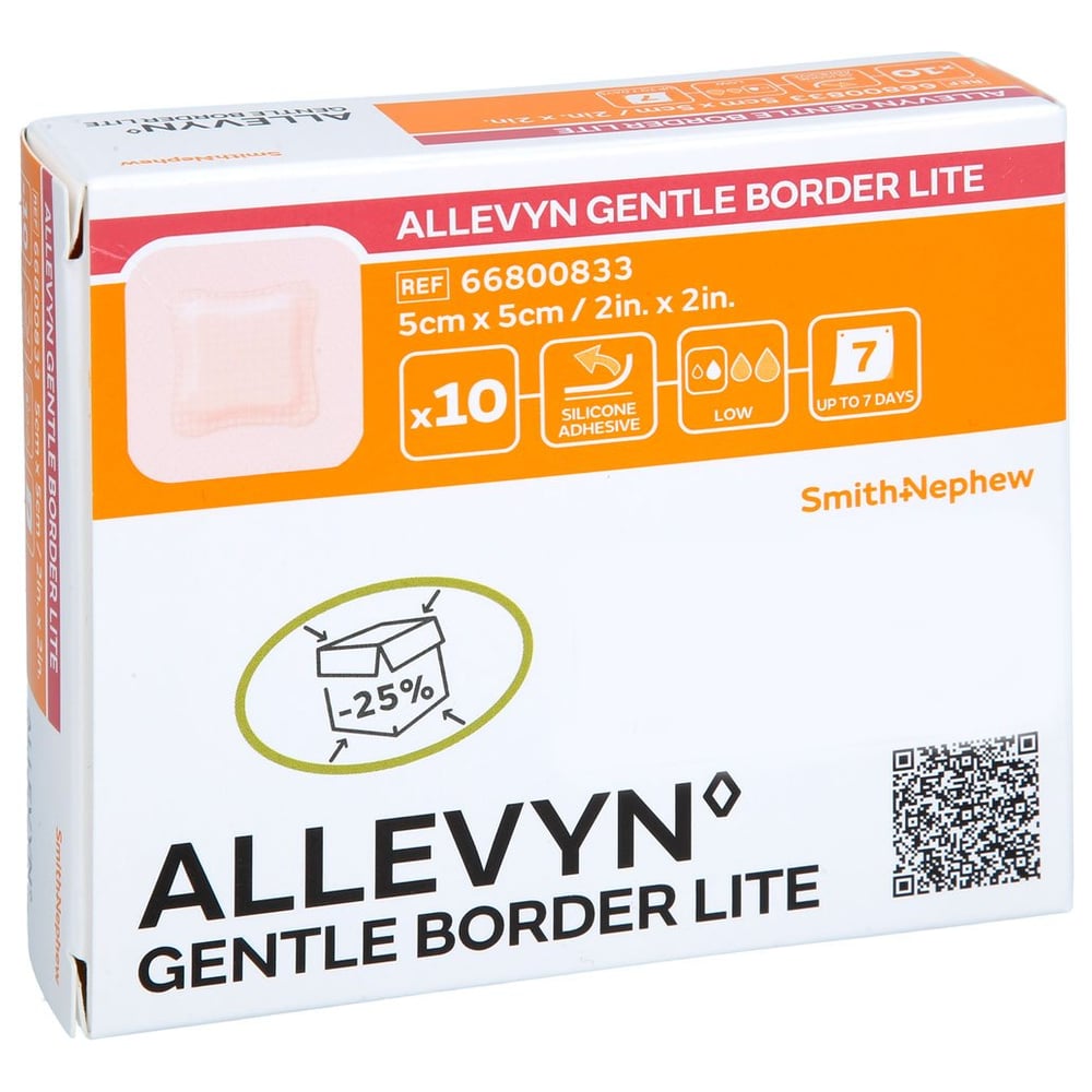 ALLEVYN Gentle Border Lite 5x5 cm Schaumverb.