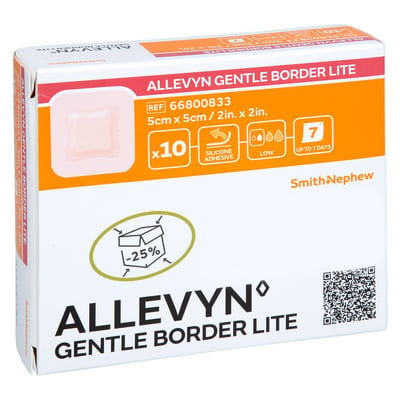 Allevyn Gentle Border Lite 5x5 cm Schaumverband BWB Medical Produktbild 1