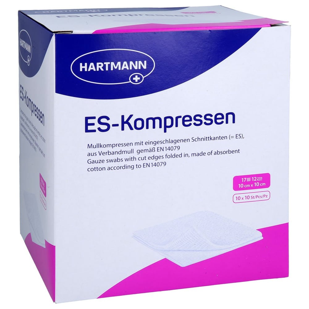 ES-KOMPRESSEN steril 10x10 cm 12fach