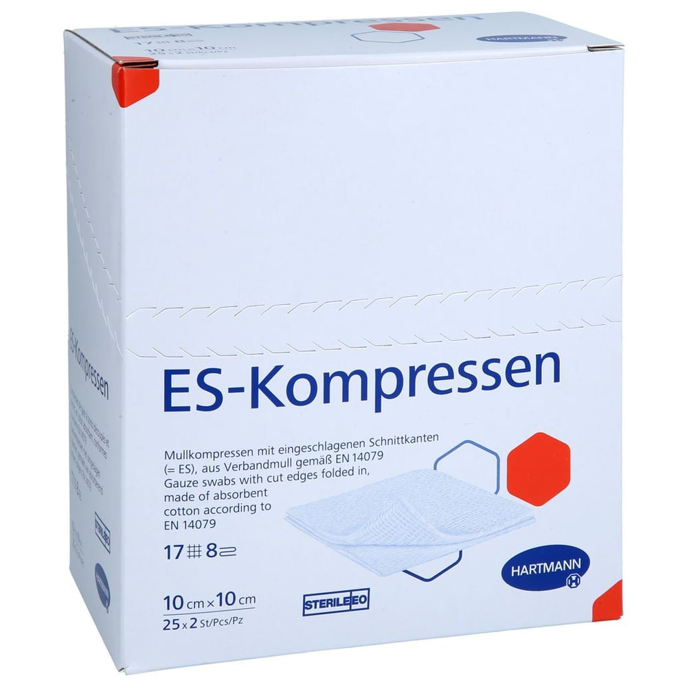 ES-KOMPRESSEN steril 10x10 cm 8fach