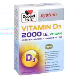 DOPPELHERZ Vitamin D3 2000 I.E. vegan system Tabl.
