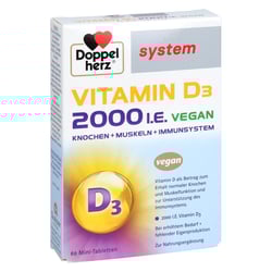 DOPPELHERZ Vitamin D3 2000 I.E. vegan system Tabl.