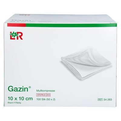 Gazin Mullkompresse 10x10 cm steril 8fach Crosp Medical Produktbild 1