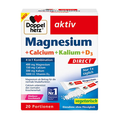 DOPPELHERZ Magneisum+Calcium+Kalium+D3 DIRECT Pel.