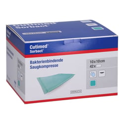 Cutimed Sorbact Saugkompressen 10x10 cm Emra-Med