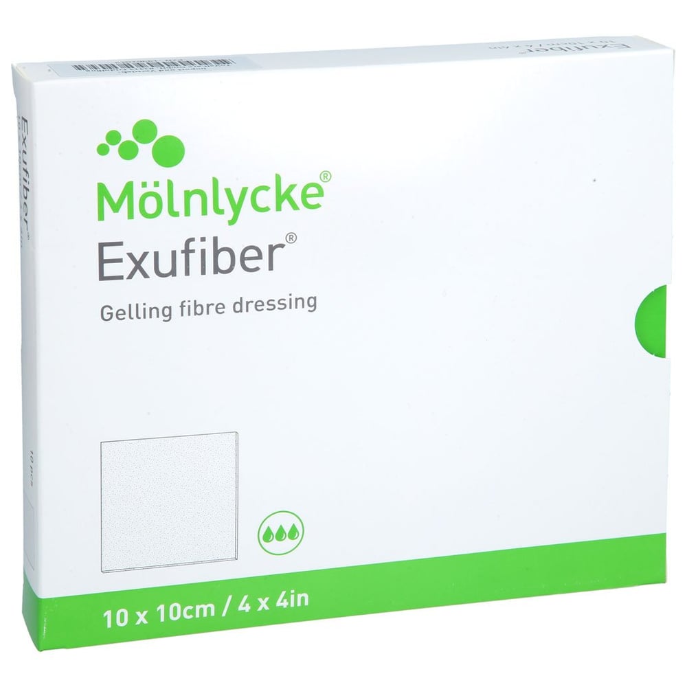 EXUFIBER 10x10 cm Gel-Faserverband
