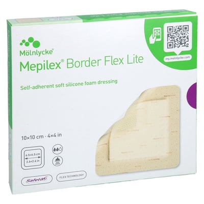 MEPILEX Border Flex Lite Schaumverband 10x10 cm