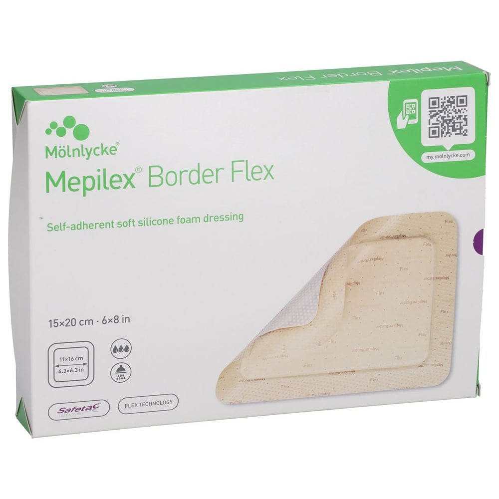 MEPILEX Border Flex Schaumverb.haft.15x20 cm