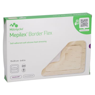 Mepilex Border Flex Schaumverband haftend 15x20 cm Tovalcare Produktbild 1