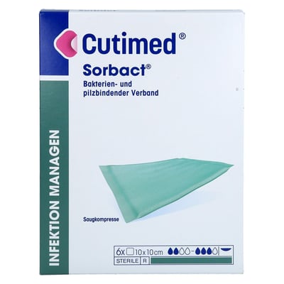 CUTIMED Sorbact Saugkompressen 10x10 cm Produktbild 1