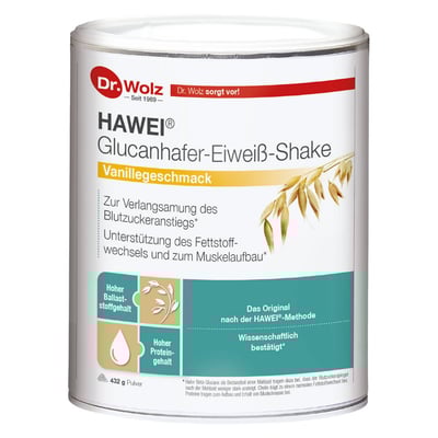 HAWEI Glucanhafer-Eiweiß-Shake Vanillegeschm.Pulv.