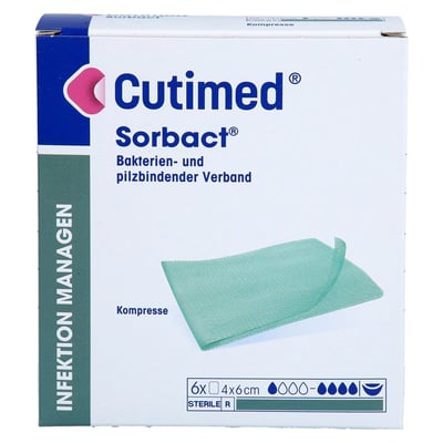 CUTIMED Sorbact Kompressen 4x6 cm Produktbild 1