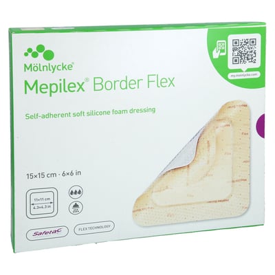 MEPILEX Border Flex Schaumverb.haft.15x15 cm
