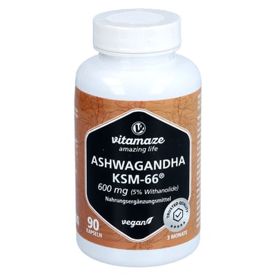 ASHWAGANDHA KSM-66 600mg Extrakt hochdos.veg.Kaps.