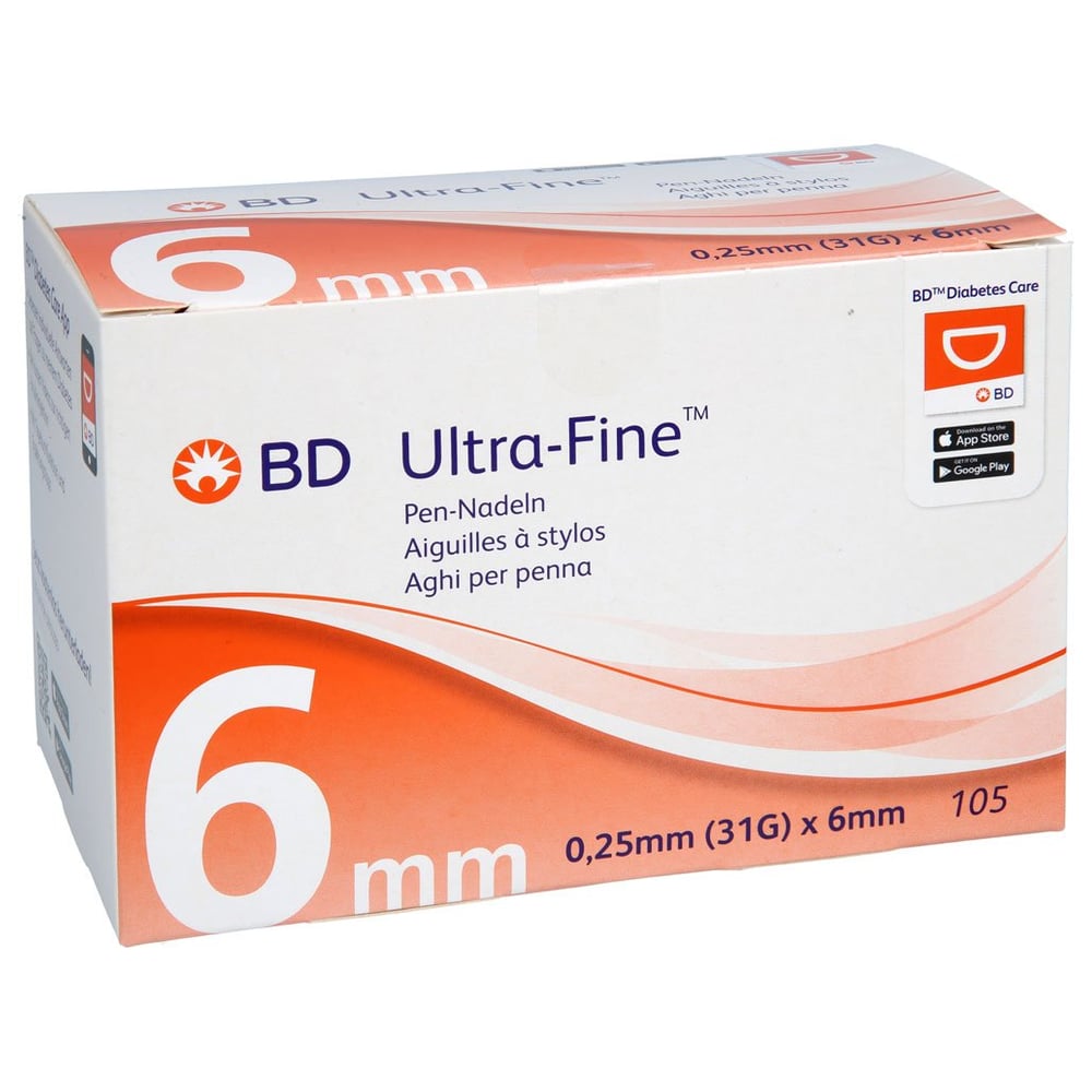 BD ULTRA-FINE Pen-Nadeln 6 mm 31 G 0,25 mm