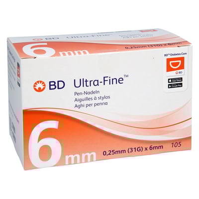 BD ULTRA-FINE Pen-Nadeln 6 mm 31 G 0,25 mm