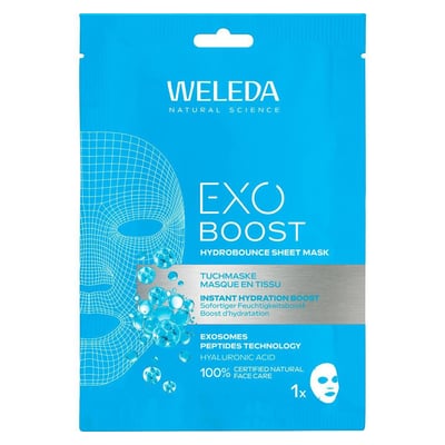 WELEDA Exo Boost Hydrobounce Tuchmaske Feuchtigk.