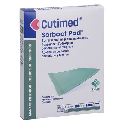 CUTIMED Sorbact Pad Kompressen 7x9 cm