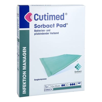 CUTIMED Sorbact Pad Kompressen 10x10 cm Produktbild 1