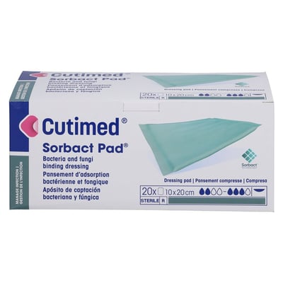 CUTIMED Sorbact Pad Kompressen 10x20 cm Produktbild 1