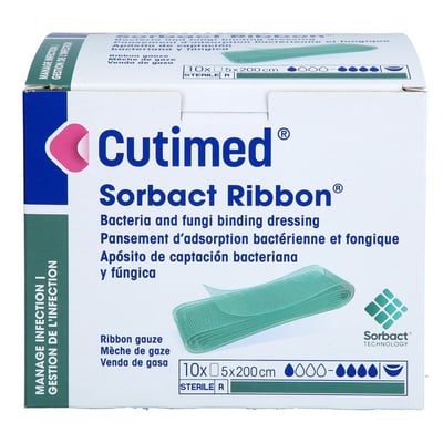 CUTIMED Sorbact Tamponaden Ribbon 5x200 cm Produktbild 1