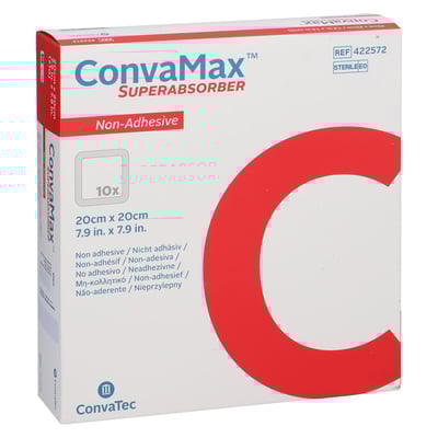 CONVAMAX Superabsorber nicht adhäsiv 20x20 cm
