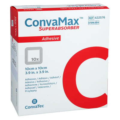 CONVAMAX Superabsorber adhäsiv 10x10 cm Produktbild 1