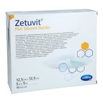 ZETUVIT Plus Silicone Border steril 12,5x12,5 cm