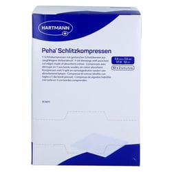 PEHA SCHLITZKOMPRESSEN 7,5x7,5 cm steril