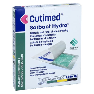 CUTIMED Sorbact Hydro Gel Kompressen 7,5x7,5 cm