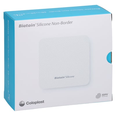 BIATAIN Silicone Non-Border Schaumverb.10x10 cm