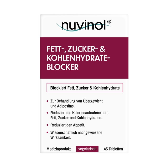 NUVINOL Fett- & Zucker- & Kohlenhydrateblock.Tabl.