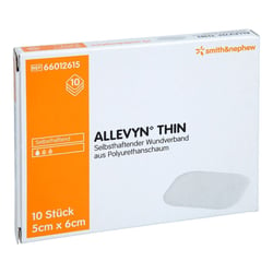 ALLEVYN Thin 5x6 cm dünne Wundauflage
