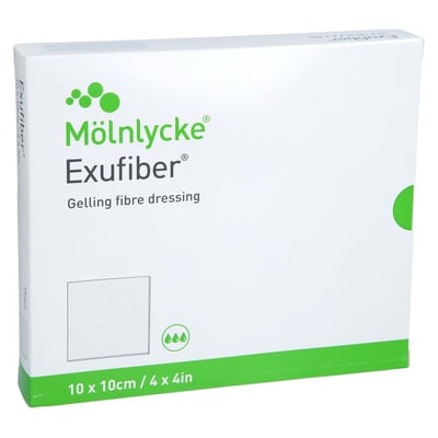 EXUFIBER 10x10 cm Gel-Faserverband