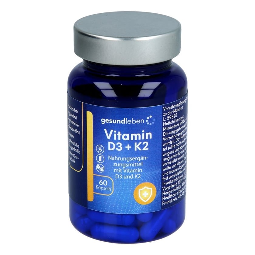 GESUND LEBEN Vitamin D3+K2 Kapseln