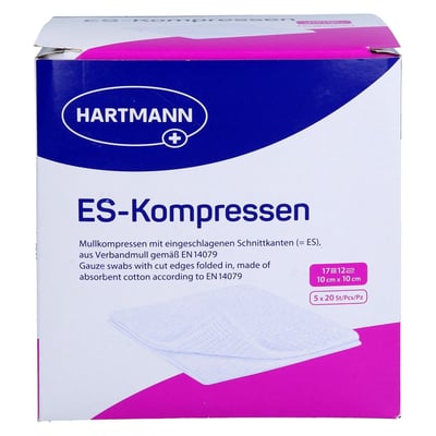 ES-KOMPRESSEN steril 10x10 cm 12fach Großpackung