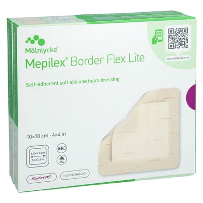 MEPILEX Border Flex Lite Schaumverband 10x10 cm