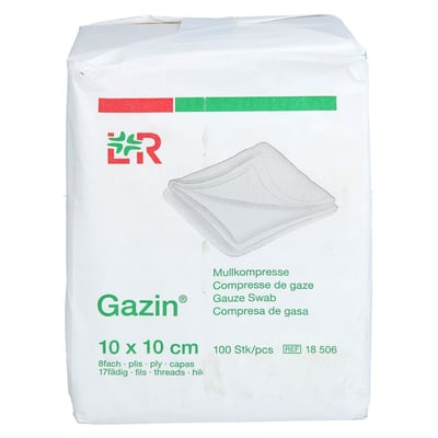 GAZIN Mullkomp.10x10 cm unsteril 8fach Op