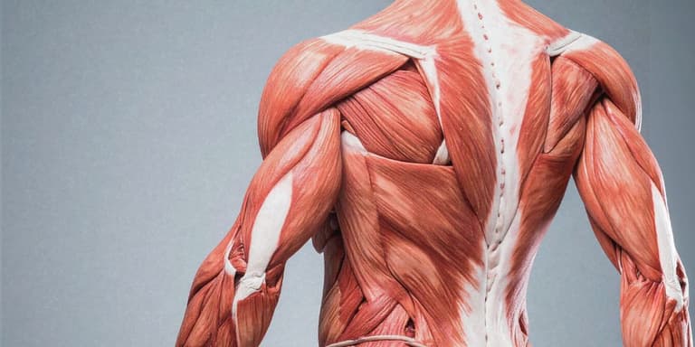 Anatomisches Modell der Rückenmuskulatur.
